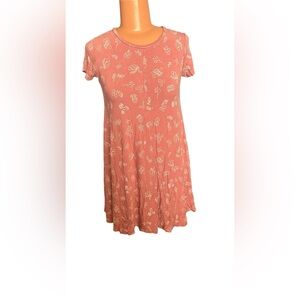 Nordstrom Coral Floral Mini Dress